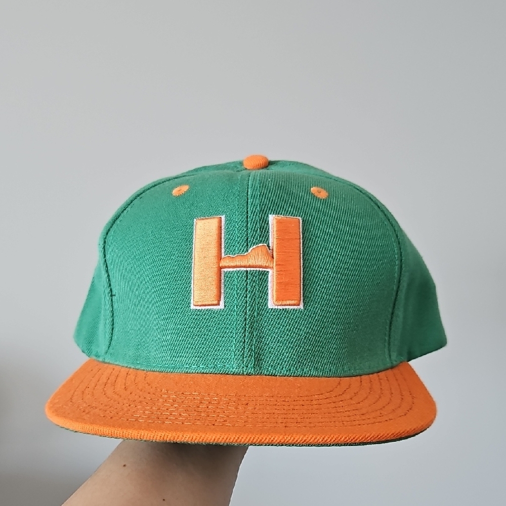 Green and Orange Cap with H Logo